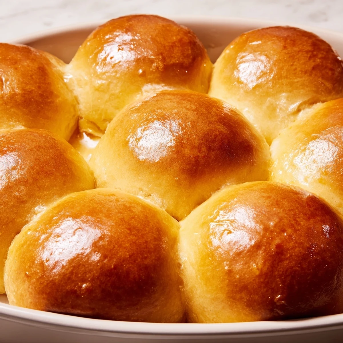 Homemade Golden Dinner Rolls