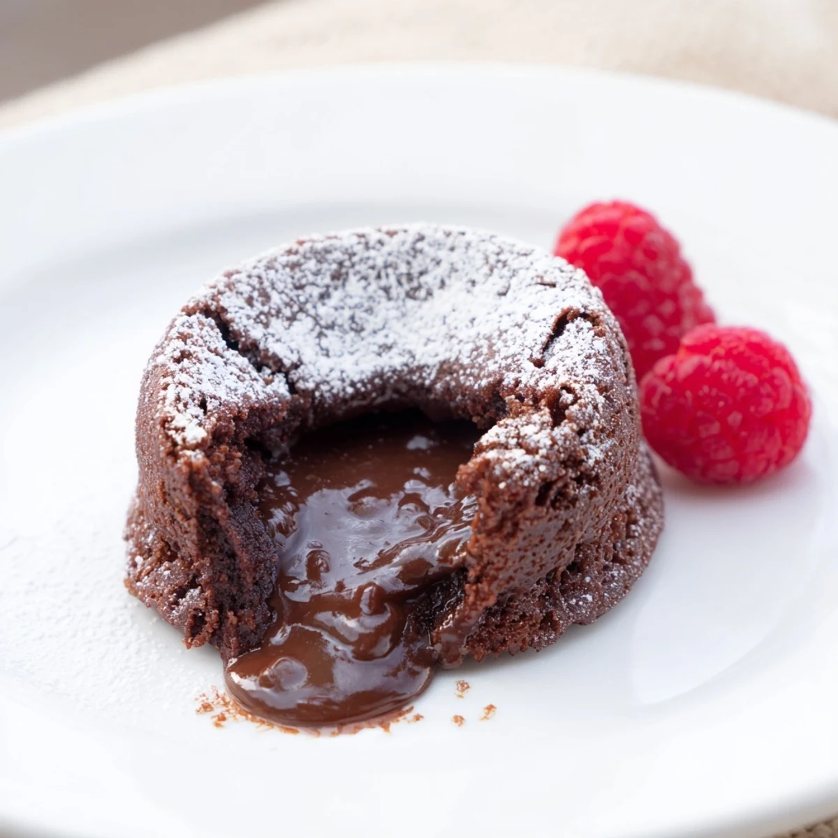 Warm, gooey center of mini chocolate lava cakes, perfect for a special-occasion dessert.