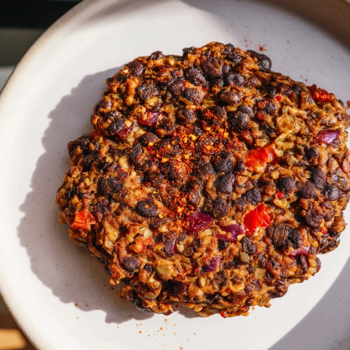 Golden-brown vegetarian black bean burgers ready to be piled high with fresh toppings for a delightful meal.