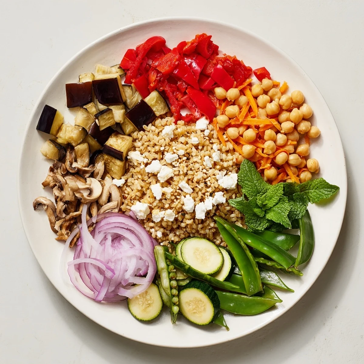 Platter of The Spice Route with colorful clusters, Mediterranean, Asian, and Middle Eastern flavors.