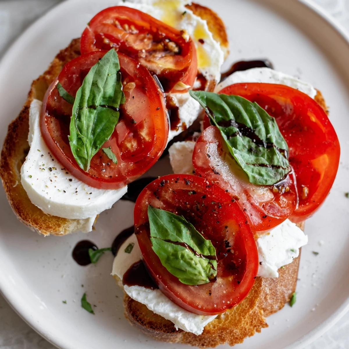 Warm, crispy sourdough supports creamy burrata and juicy tomatoes in this Tomato Burrata Toast delight.