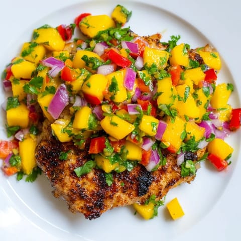 Grilled Mango Salsa Chicken