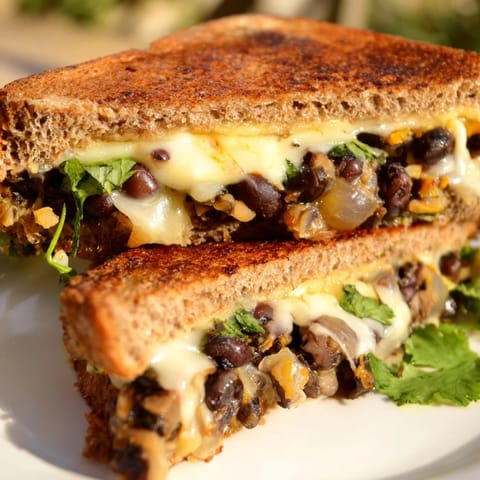 Hearty Black Bean Grilled Cheese