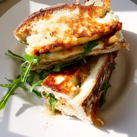 Crispy Halloumi Grilled Cheese