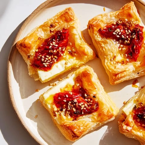 Chili Crisp Honey Brie Bites