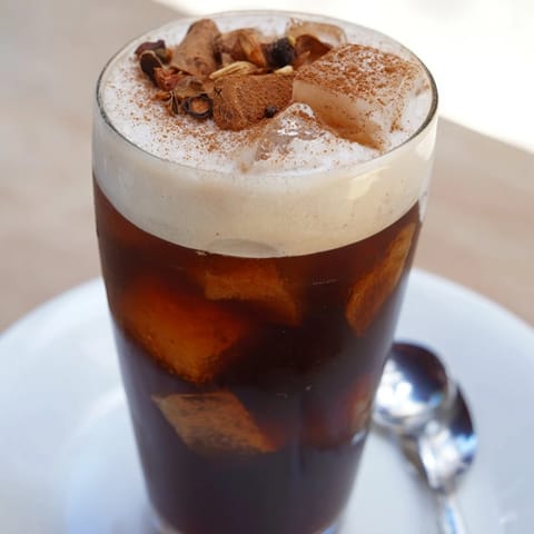 Homemade Iced Chai Foam