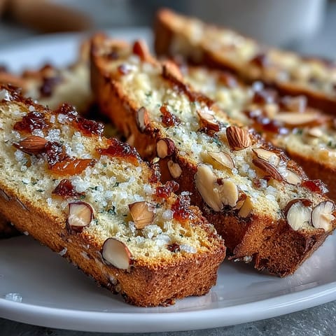1. Crispy twice-baked Italian cookies with orange zest and candied orange peel, perfect for coffee dipping.  