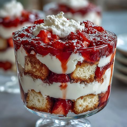 Galentines Strawberry Shortcake Trifle