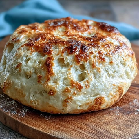 Artisan sourdough pizza dough with a golden, bubbly crust ready for toppings and baking.  