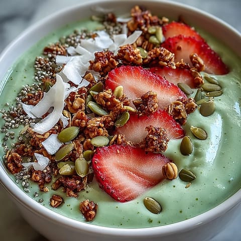 Strawberry Matcha Latte Bowl