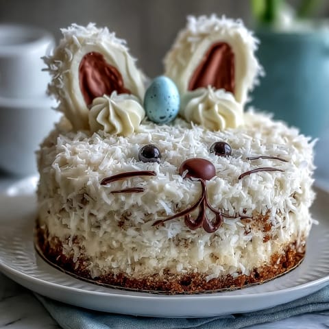 Easter Bunny Cake Coconut Frosting