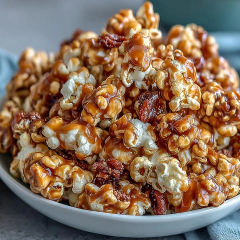 Caramel Candy Apple Popcorn