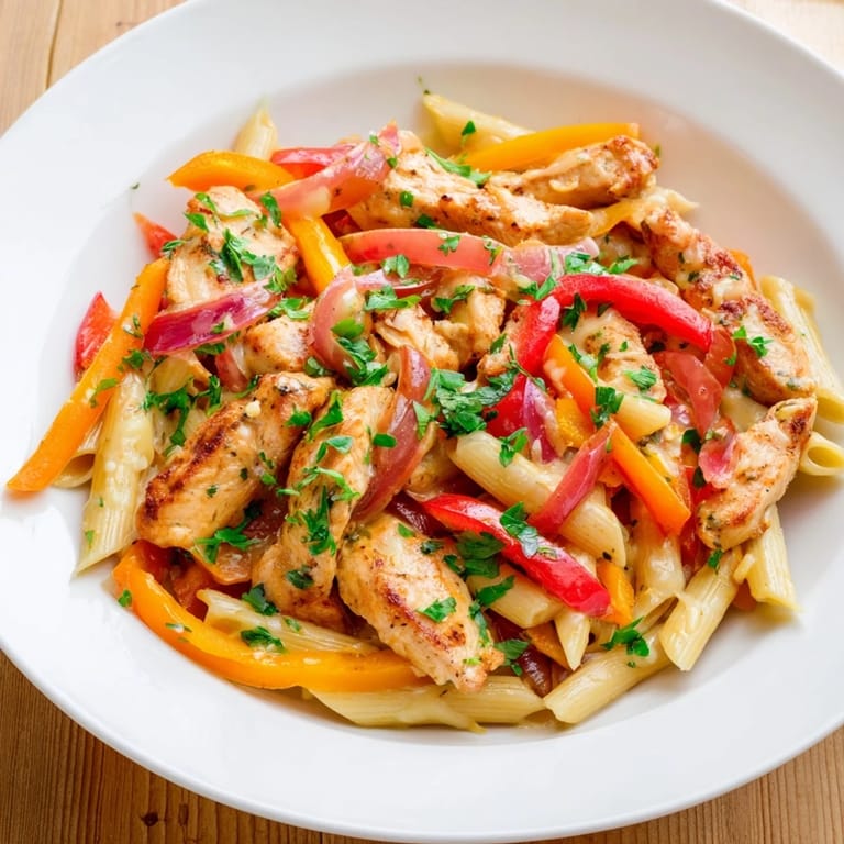 Tender chicken and penne pasta coated in a rich, creamy Cajun Chicken Pasta sauce.