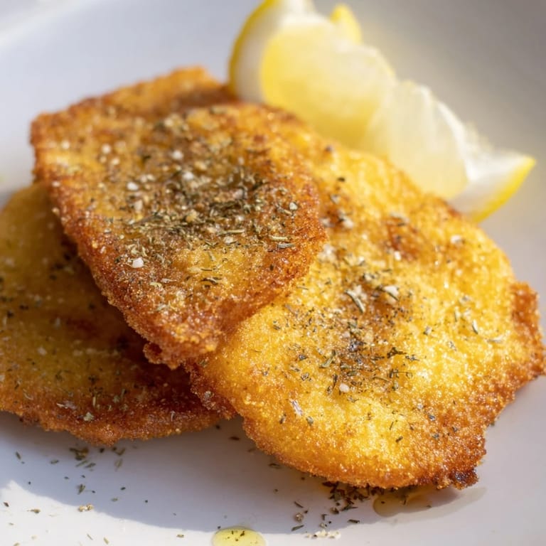 Savory and simple Greek Saganaki recipe: freshly fried cheese with lemon wedges on a plate.