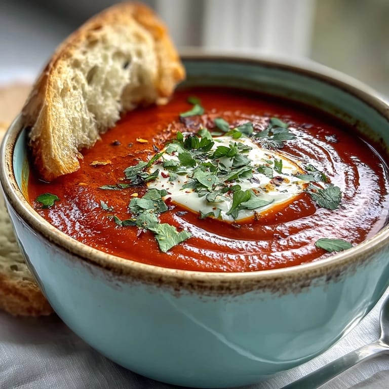 Charred roasted red peppers and harissa bring bold Mediterranean flavors to this vibrant bowl.