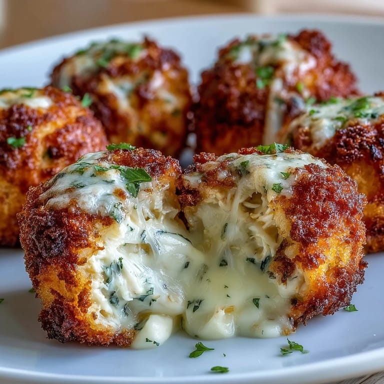 Appetizer platter of Cajun Crab Poppers served with lemon wedges and a tangy dipping sauce.