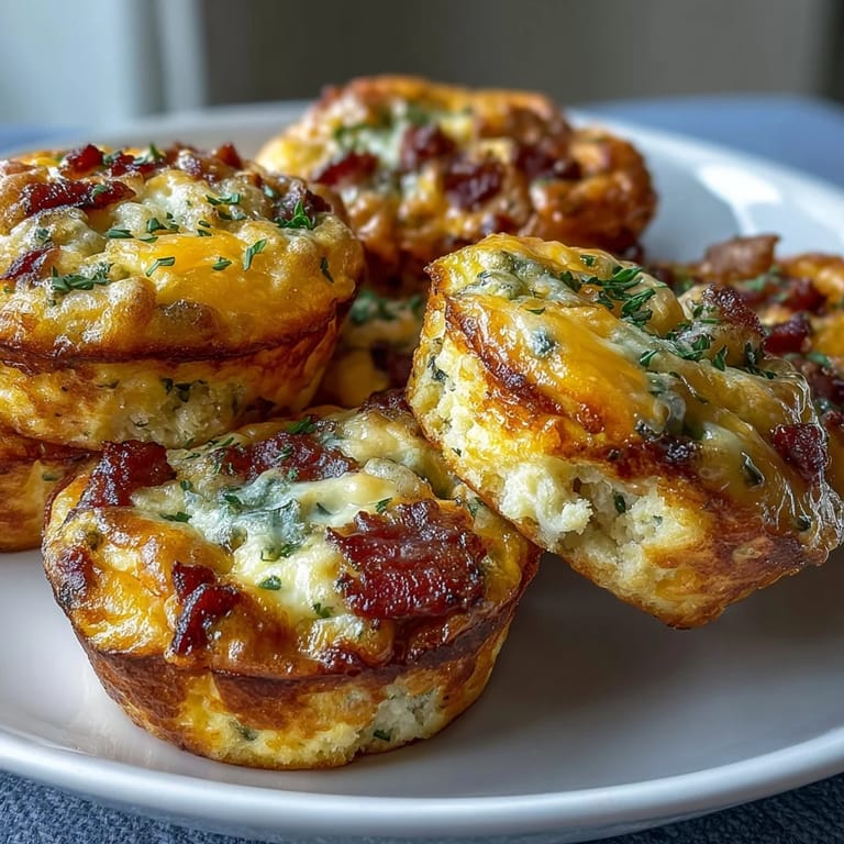 Freshly baked Breakfast Egg Muffins garnished with herbs, ready for a delicious make-ahead breakfast or snack.