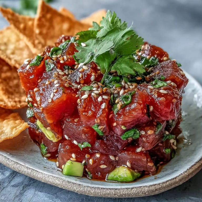 Spicy Tuna Tartare presentation