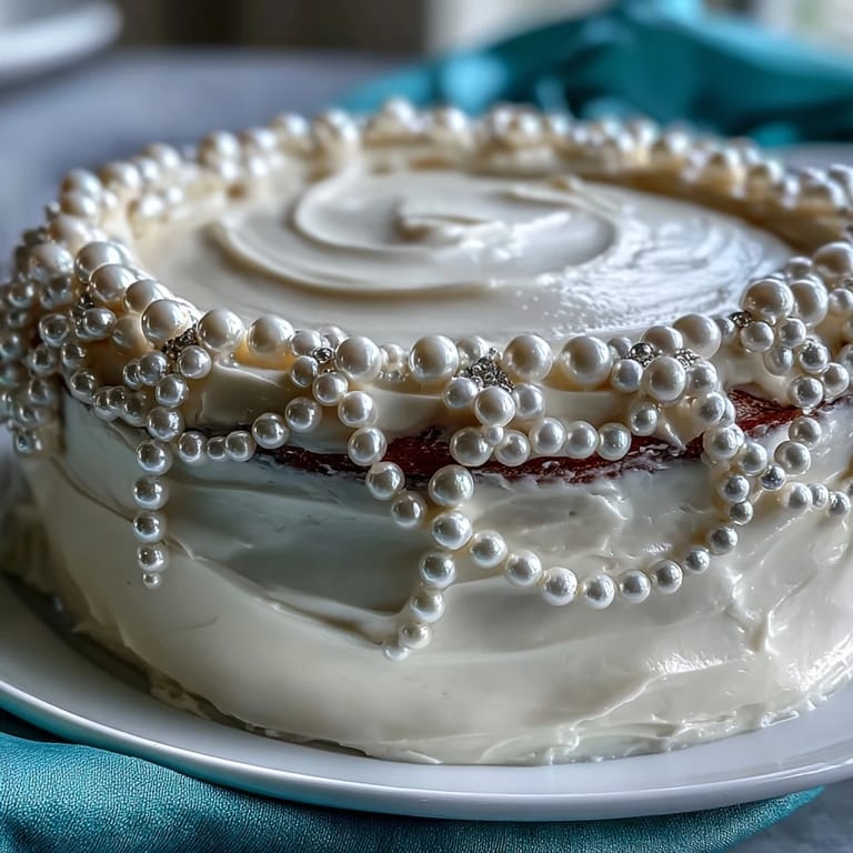 Smooth, pearl-dusted fondant covers a moist sheet cake, making this Communion Party centerpiece both beautiful and delicious.
