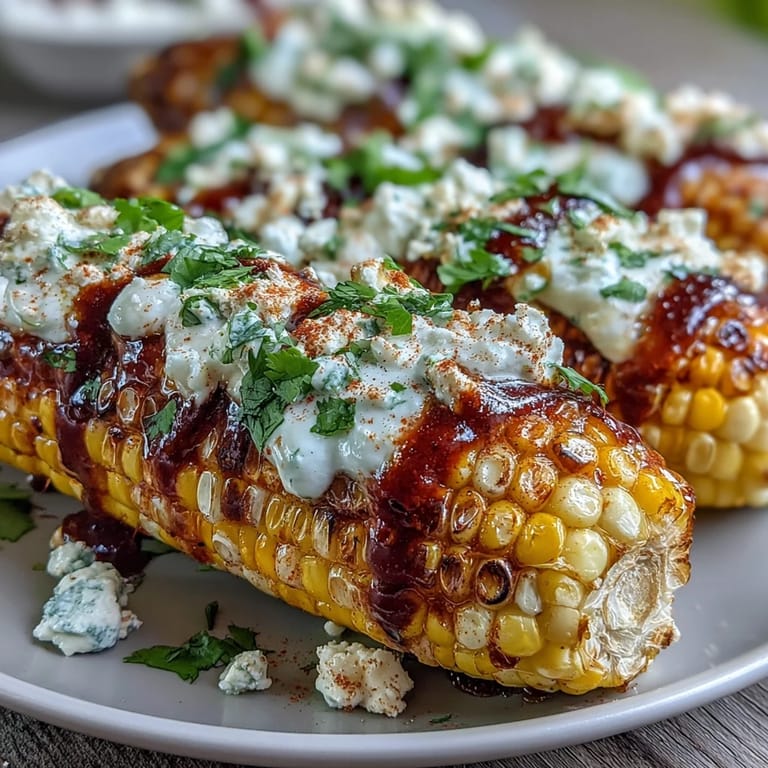 Warm microwave corn drizzled with zesty sauce, topped with crumbled Cotija and fresh cilantro, served with lime wedges.