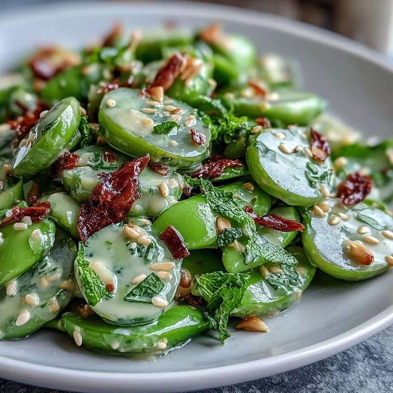 A refreshing Snap Pea and Radish Spring Salad, ready to serve.