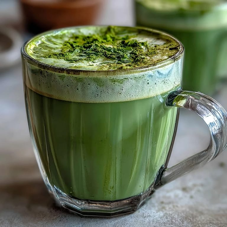 Sip this refreshing matcha oat milk latte, perfect for a quick energy boost.