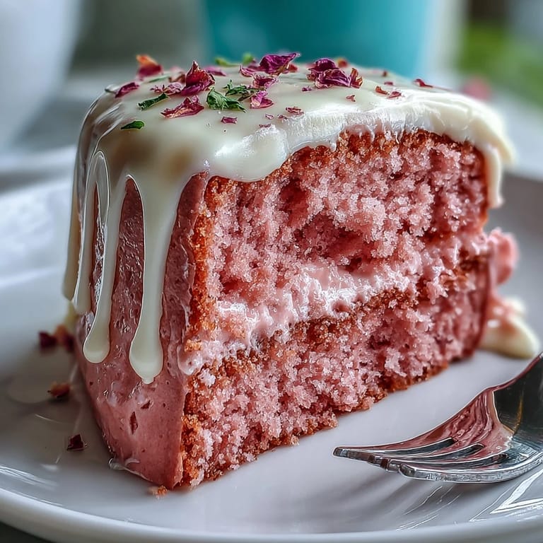 Showstopping Bridal Shower Rosé Velvet Cake, adorned with sophisticated edible gold drips.