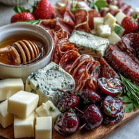 Vibrant Summer Charcuterie Board, a feast of fruits, meats, and cheeses.
