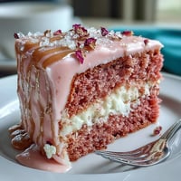 Bridal Shower Rosé Velvet Cake with elegant gold drip, a sweet celebration centerpiece.